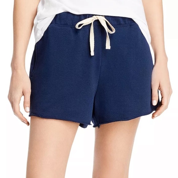 NWT Three Dots Relay Drawstring Lounge Shorts Night Iris Navy Blue - Picture 1 of 7